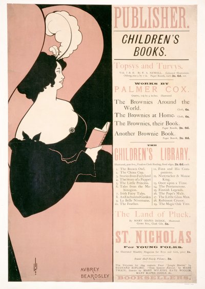 Werbung für Kinderbücher, 1894 von Aubrey Beardsley